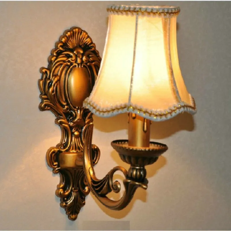 Modern Antique retro Bronze wall light fashion vintage cloth lampshade bedroom bedside sconce lamp E27 bulb
Modern Antique retro Bronze wall light fashion vintage cloth lampshade bedroom bedside sconce lamp E27 bulb