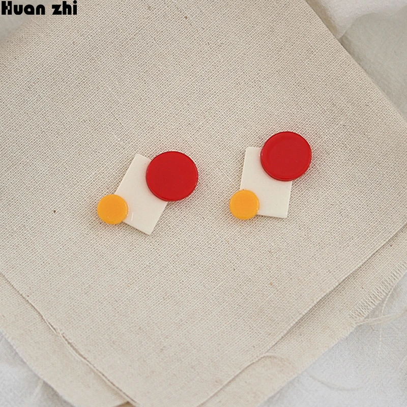 HUANZHI Sweet Cute Hit Color Acrylic Geometric Long Square Resin Circle Small Stud Earrings for Women Girl Student Gift
HUANZHI Sweet Cute Hit Color Acrylic Geometric Long Square Resin Circle Small Stud Earrings for Women Girl Student Gift