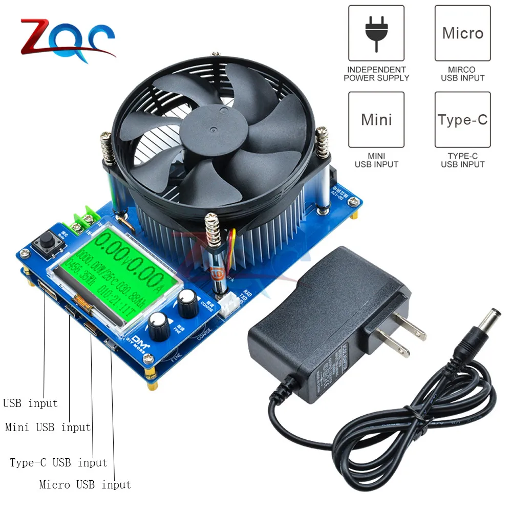 150W Digital Battery Capacity Tester Voltmeter Adjustable Constant Current Electronic Load Charger USB Ameter meter Indicator
150W Digital Battery Capacity Tester Voltmeter Adjustable Constant Current Electronic Load Charger USB Ameter meter Indicator