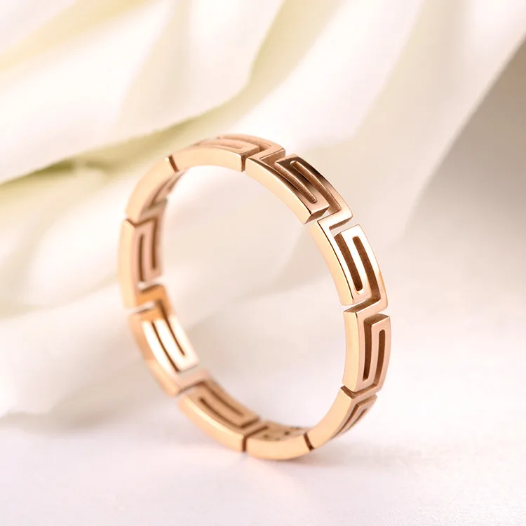 Titanium steel rose gold trend ring accessories fashion Great Wall pattern ring couple stainless steel jewelry accessories
Titanium steel rose gold trend ring accessories fashion Great Wall pattern ring couple stainless steel jewelry accessories