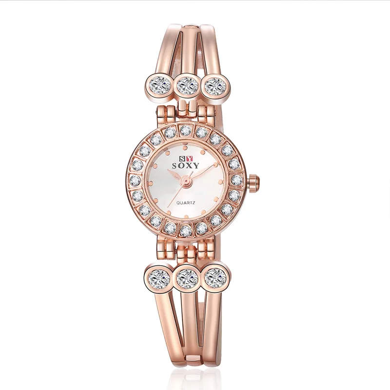Women's Watches 2019 SOXY Brand Fashion Watch Women Luxury Rhinestone Rose Gold Bracelet Woman Watches Ladies Dress Clock
Women's Watches 2019 SOXY Brand Fashion Watch Women Luxury Rhinestone Rose Gold Bracelet Woman Watches Ladies Dress Clock