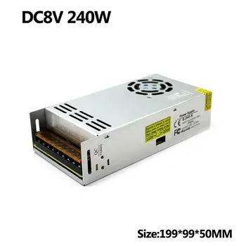 Single Output Power Supply DC8V 30A 240W Switching Power Source Transformer 110V 220v AC To DC 8V SMPS For LED Lightin Machinery
Single Output Power Supply DC8V 30A 240W Switching Power Source Transformer 110V 220v AC To DC 8V SMPS For LED Lightin Machinery