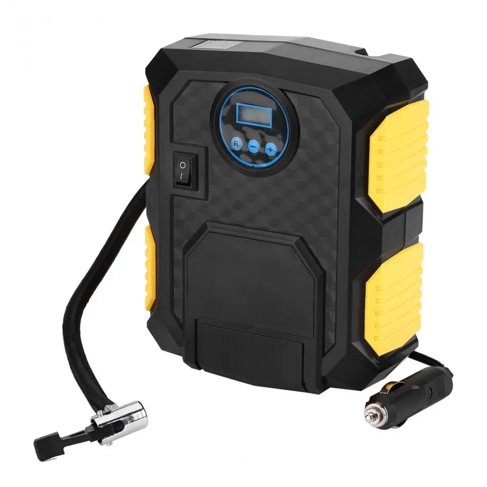WALFRONT DC 12V автомобильный насос для накачивания шин цифровой портативный воздушный