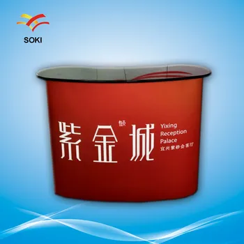 2*2 Folding Promotion Counter Pop Up Display Table For Trade Show Advertsing Used PVC Printing
2*2 Folding Promotion Counter Pop Up Display Table For Trade Show Advertsing Used PVC Printing