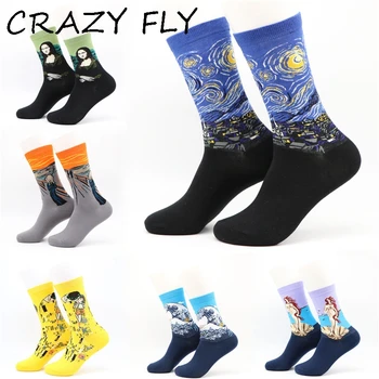 CRAZY FLY Fashion Retro Abstract Oil Painting Van Gogh Art Socks Harajuku Novelty Design Mona Lisa Cotton Long Funny Socks Meias
CRAZY FLY Fashion Retro Abstract Oil Painting Van Gogh Art Socks Harajuku Novelty Design Mona Lisa Cotton Long Funny Socks Meias