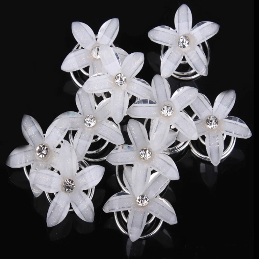 Furling Pack of 10/12 PCS Wedding Bridal Five Petals Flower Clear Crystal Twists Hair Pins Hair Spiral Accessories for Woman
Furling Pack of 10/12 PCS Wedding Bridal Five Petals Flower Clear Crystal Twists Hair Pins Hair Spiral Accessories for Woman