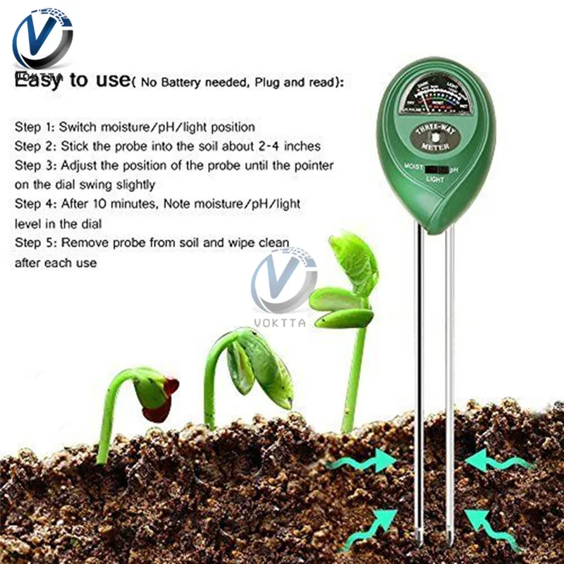 3 in 1 Soil Water Moisture Light PH Meter Tester Digital Analyzer Test Detector for Garden Plant Flower Hydroponic Garden Tool
3 in 1 Soil Water Moisture Light PH Meter Tester Digital Analyzer Test Detector for Garden Plant Flower Hydroponic Garden Tool