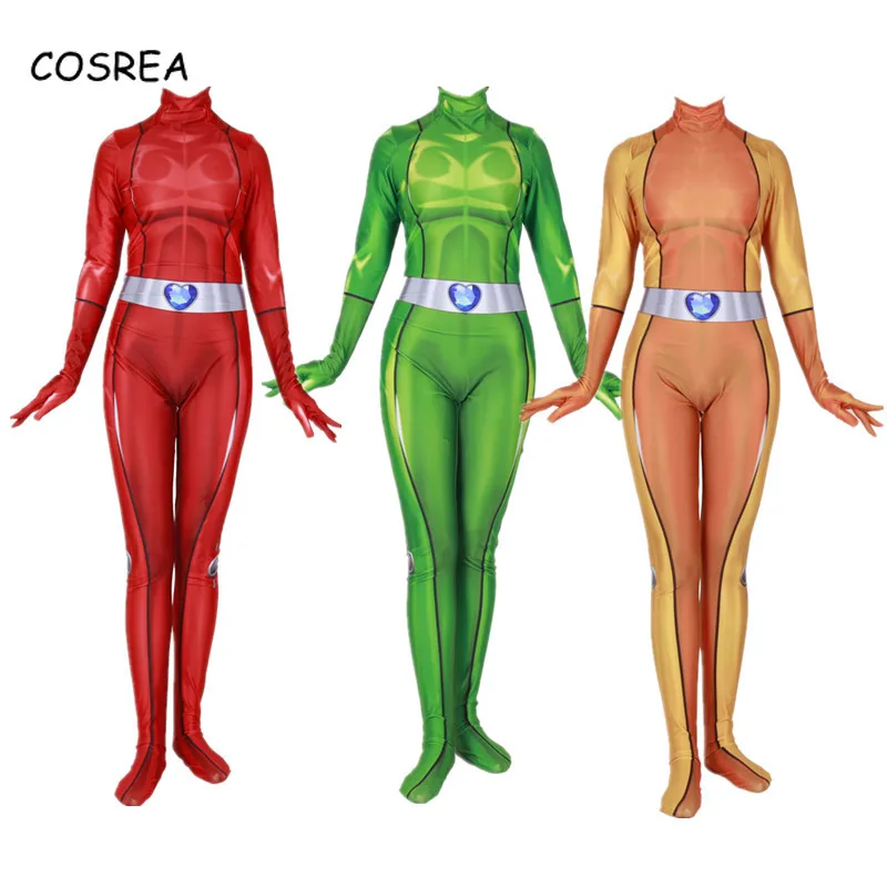 Totally Spies Zipper Bodysuit Onesie Women Zentai Cosplay Clover Ewing Samantha Alexandra Ladies Bodysuits Halloween Costume
Totally Spies Zipper Bodysuit Onesie Women Zentai Cosplay Clover Ewing Samantha Alexandra Ladies Bodysuits Halloween Costume