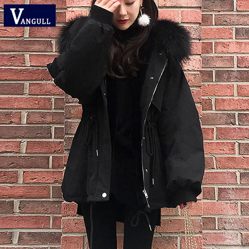 Vangull Winter Women Parkas Solid Thick Warm Cotton Coat Female New Hooded Jacket 2019 Big Fur Collar Plus Size Loose Outerwear
Vangull Winter Women Parkas Solid Thick Warm Cotton Coat Female New Hooded Jacket 2019 Big Fur Collar Plus Size Loose Outerwear