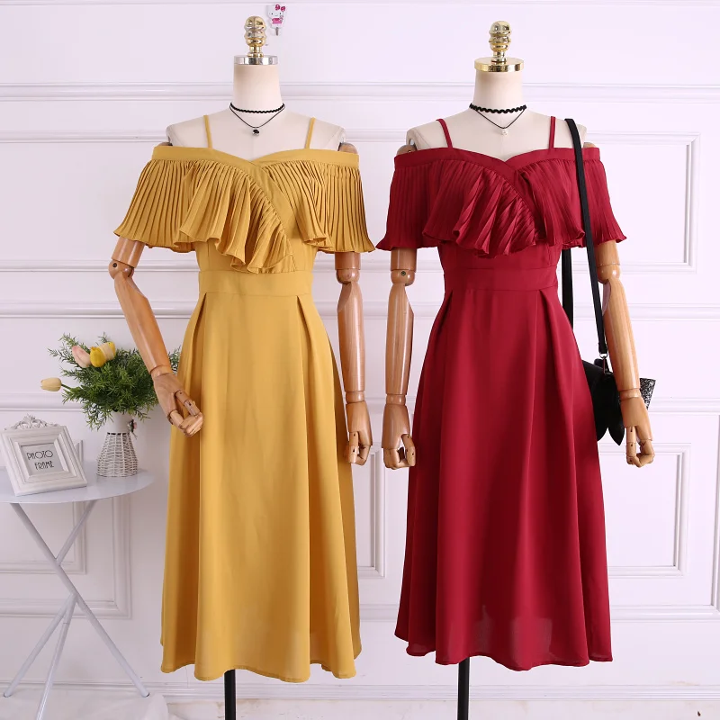2019 Women Strapless Halter Slash neck Spaghetti Strap Dress Zipper Backless Off Shoulder Pullover Slim High Waist Ruffles Dress
2019 Women Strapless Halter Slash neck Spaghetti Strap Dress Zipper Backless Off Shoulder Pullover Slim High Waist Ruffles Dress