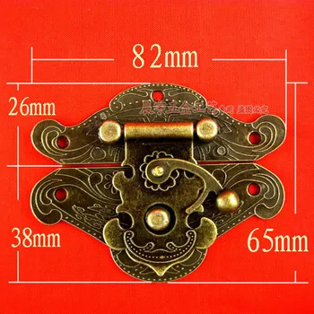82*65mm Antique hasp Alloy lock Large box buckle Wooden wine box buttons Gift box accessories hasp Wholesale
82*65mm Antique hasp Alloy lock Large box buckle Wooden wine box buttons Gift box accessories hasp Wholesale
