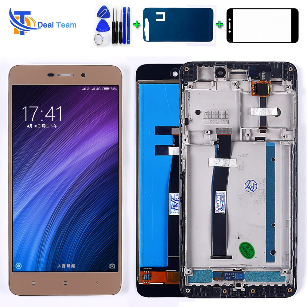 100% Tested LCD display For Xiaomi Redmi 4A 5.0 inch Touch Screen 1280*720 Digitizer Assembly Frame with Free Tempered Glass
100% Tested LCD display For Xiaomi Redmi 4A 5.0 inch Touch Screen 1280*720 Digitizer Assembly Frame with Free Tempered Glass