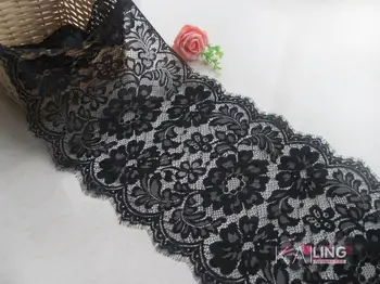 3M/lot Black White Lace Trim Sewing Accessories Eyelash Lace Ribbon For Dress wedding Party decoration 26cm Wide
3M/lot Black White Lace Trim Sewing Accessories Eyelash Lace Ribbon For Dress wedding Party decoration 26cm Wide