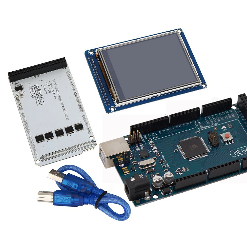 Mega2560 Board + 3.2" TFT LCD Touch Screen + LCD Shield SD Reader for Aduino 3D Printers and Robotics
Mega2560 Board + 3.2" TFT LCD Touch Screen + LCD Shield SD Reader for Aduino 3D Printers and Robotics