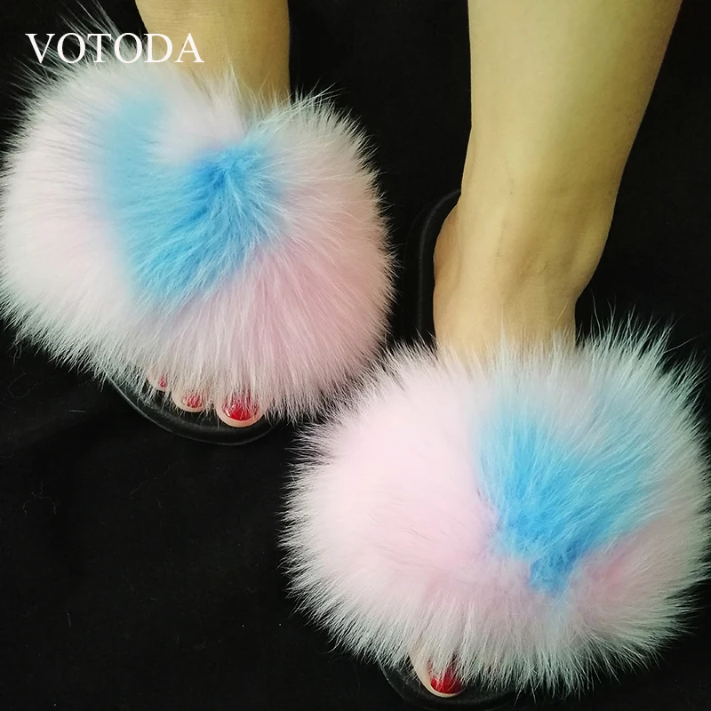 Women's Cute Fluffy Real Fur Slides Party Push Fox Fur Flat Slippers Vacation Furry Flip Flops Colourful Handmade Plus Shoes
Women's Cute Fluffy Real Fur Slides Party Push Fox Fur Flat Slippers Vacation Furry Flip Flops Colourful Handmade Plus Shoes