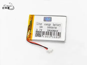 2.5 thread 3.7V 2800mAh 505070 Lithium Polymer Li-Po li ion Rechargeable Battery cells For Mp3 MP4 MP5 toy mobile bluetooth
2.5 thread 3.7V 2800mAh 505070 Lithium Polymer Li-Po li ion Rechargeable Battery cells For Mp3 MP4 MP5 toy mobile bluetooth
