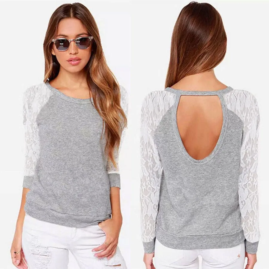 Women Tops And Blouses 2019 New Fashion Women Backless Long Sleeve Embroidery Lace Crochet Shirts Tops Blouse Blusas Femininas
Women Tops And Blouses 2019 New Fashion Women Backless Long Sleeve Embroidery Lace Crochet Shirts Tops Blouse Blusas Femininas