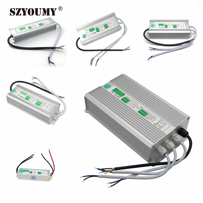 SZYOUMY 12V IP67 Waterproof Transformer Power Supply Adapter LED Driver 10W-250W for 5050 5630 5730 2835 3014 Led Strip Light
SZYOUMY 12V IP67 Waterproof Transformer Power Supply Adapter LED Driver 10W-250W for 5050 5630 5730 2835 3014 Led Strip Light