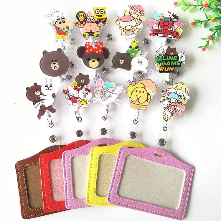 Cartoon Retractable Badge Reel High quality silicone Student Nurse Exihibiton ID Name Card Badge Holder Office Supplies
Cartoon Retractable Badge Reel High quality silicone Student Nurse Exihibiton ID Name Card Badge Holder Office Supplies