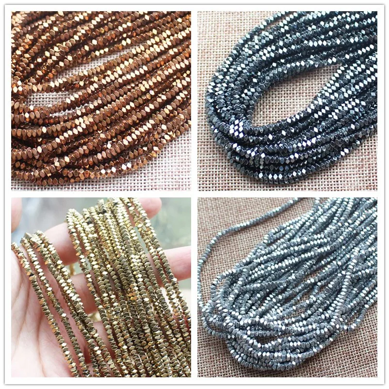 

2x3mm Natural Hematite Very Shining Faceted Square Beads" BeadsFor DIY Jewelry Making !We provide mixed wholesale for all items!