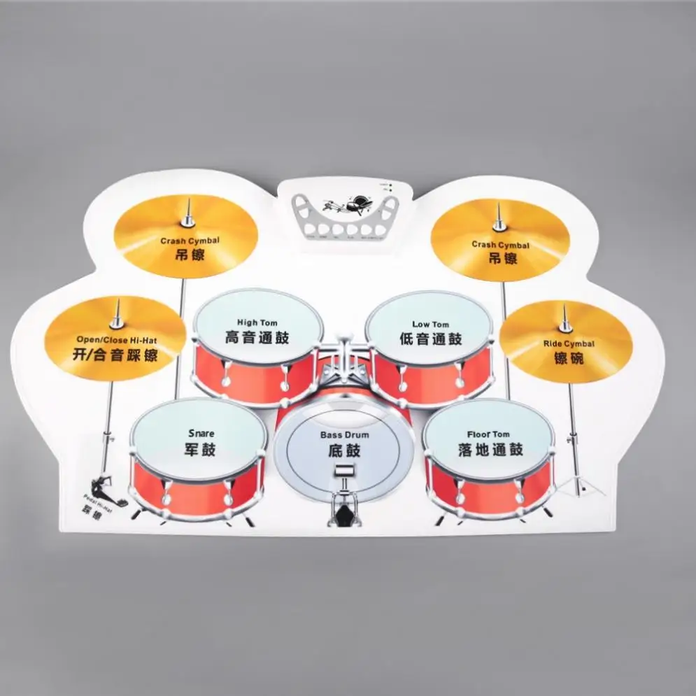 Portable Silicone Electronic USB Roll Up Drum Kit with Drumsticks Foot Pedal Musical
Portable Silicone Electronic USB Roll Up Drum Kit with Drumsticks Foot Pedal Musical
