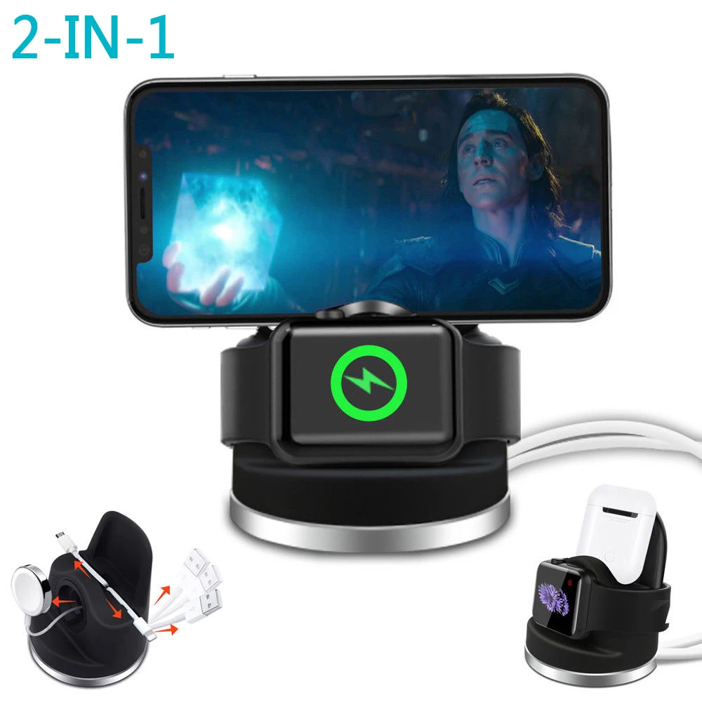 Portable Charging Dock For iPhone XS XR X 8 Plus 2 in 1 Charging Station Stand For Apple Watch 4 3 2 1 Support Bracket
Portable Charging Dock For iPhone XS XR X 8 Plus 2 in 1 Charging Station Stand For Apple Watch 4 3 2 1 Support Bracket