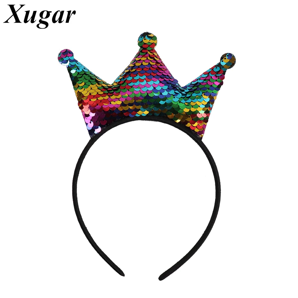Girls' Rainbow Reversible Sequin Crown Hairbands For Kids Minnie Mouse Ears Headband Handmade Children Hair Accessories
Girls' Rainbow Reversible Sequin Crown Hairbands For Kids Minnie Mouse Ears Headband Handmade Children Hair Accessories