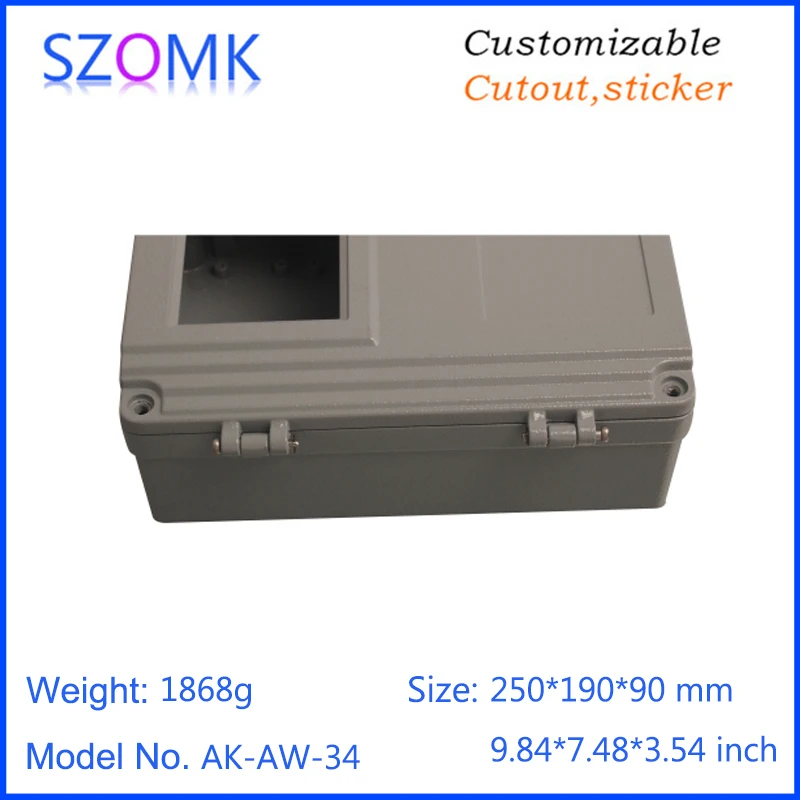 szomk IP66 die cast aluminum waterproof enclosure for electronics aluminum case waterproof equipment junction box (8)