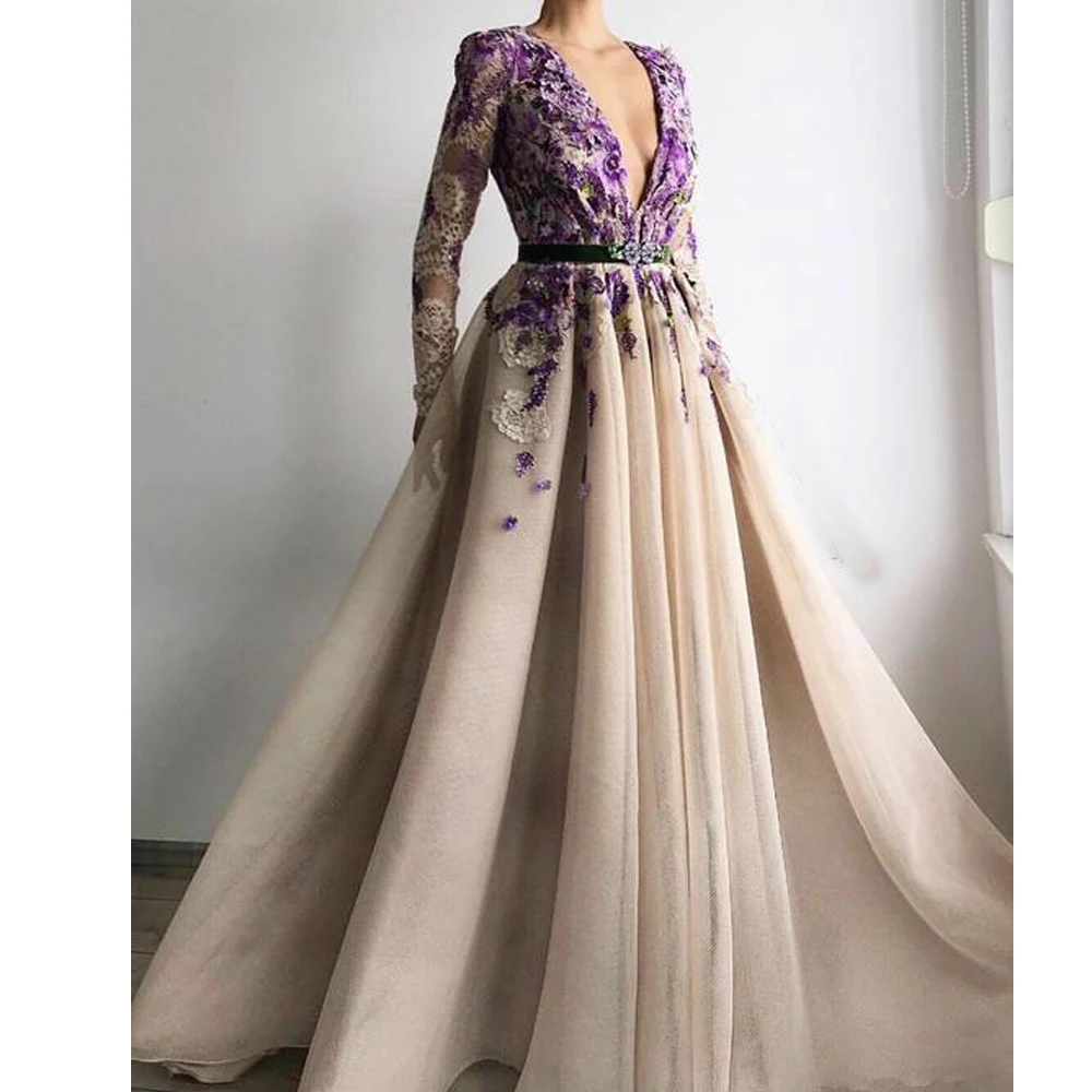 ivory prom dresses deep v neck lace appliques flowers long sleeve a line tulle evening dresses gowns arabic
ivory prom dresses deep v neck lace appliques flowers long sleeve a line tulle evening dresses gowns arabic