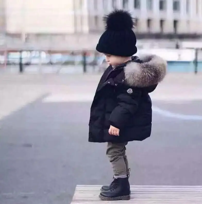 Брендовая детская парка пальто новинка зимы 2018 пуховики с капюшоном для