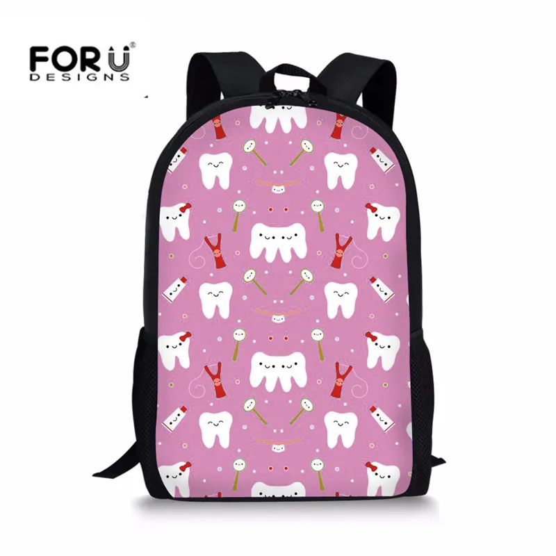 FORUDESIGNS Teens Girls Pink School Bags Cute Cartoon 3D Dentist Pattern Fashion Canvas Book Bagpack for Kids Shoulder Backpack
FORUDESIGNS Teens Girls Pink School Bags Cute Cartoon 3D Dentist Pattern Fashion Canvas Book Bagpack for Kids Shoulder Backpack