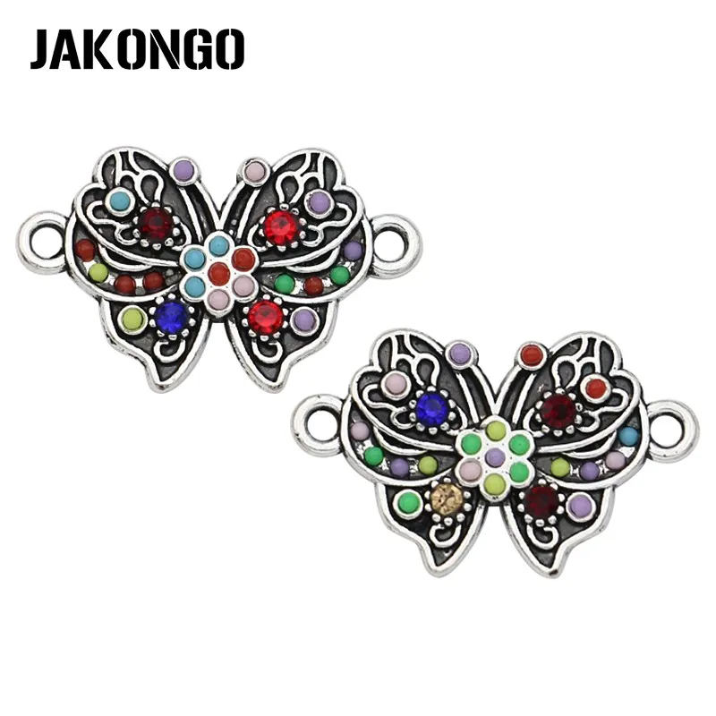 JAKONGO Antique Silver Plated Crystal Butterfly Connector for Jewelry Making Bracelet DIY Accessories Handmade Craft 25x15mm
JAKONGO Antique Silver Plated Crystal Butterfly Connector for Jewelry Making Bracelet DIY Accessories Handmade Craft 25x15mm
