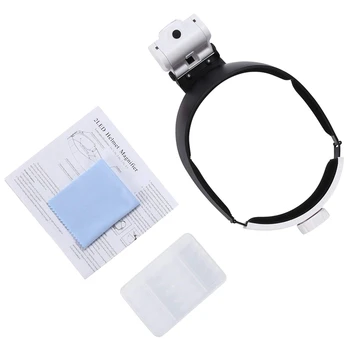Headband Magnifier With 2 Led Lights And 5 Detachable Lenses 1X,1.5X,2X,2.5X,3.5X Head Worn Lighted Magnifying Glasses For Clo
Headband Magnifier With 2 Led Lights And 5 Detachable Lenses 1X,1.5X,2X,2.5X,3.5X Head Worn Lighted Magnifying Glasses For Clo