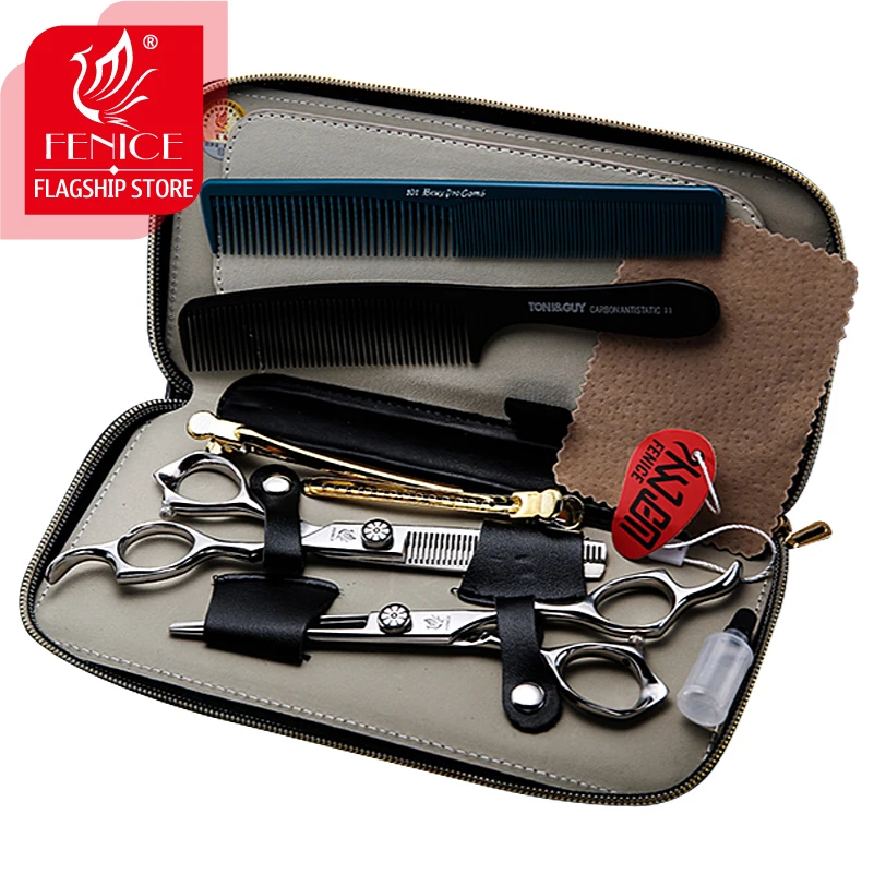 Japan 440c Professional hairdressing scissors set salon and beauty cutting + thining barber shears 6.0 inch
Japan 440c Professional hairdressing scissors set salon and beauty cutting + thining barber shears 6.0 inch