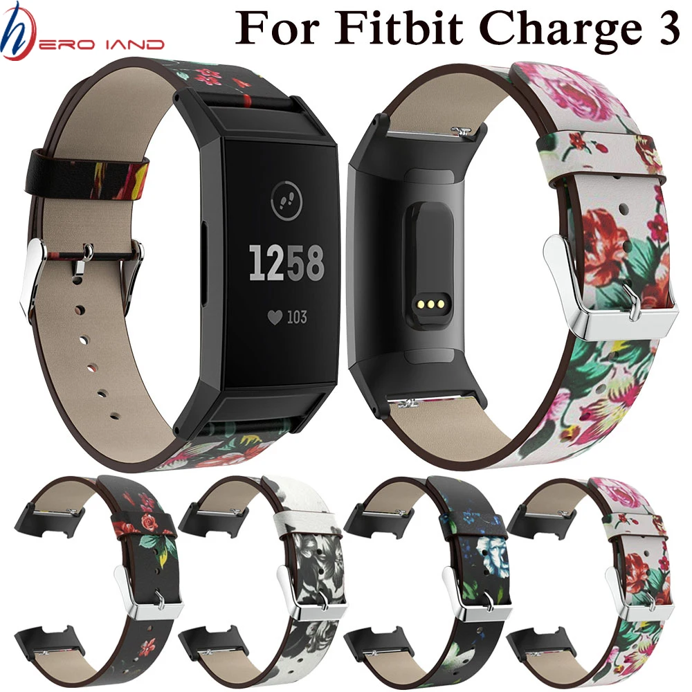 Flower Printing Band for Fitbit Charge 3 Leather Straps Interchangeable Smart Fitness Watch Band With Stainless Connector
Flower Printing Band for Fitbit Charge 3 Leather Straps Interchangeable Smart Fitness Watch Band With Stainless Connector