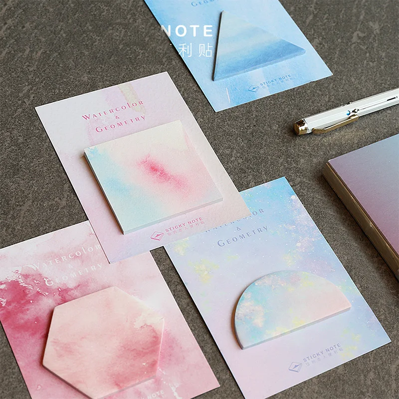 30sheets/pcs Kawaii Watercolor Geometry Memo Pad Paper Stikers Post It Self-Adhesive Office School Supplies Japanese Stationery
30sheets/pcs Kawaii Watercolor Geometry Memo Pad Paper Stikers Post It Self-Adhesive Office School Supplies Japanese Stationery