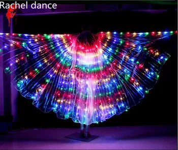Large Colored Light Belly Dance LED Wings Costumes for Women Glowing Bellydance Oriental Eastern Dancing Accessories Dancer Wear 
Large Colored Light Belly Dance LED Wings Costumes for Women Glowing Bellydance Oriental Eastern Dancing Accessories Dancer Wear