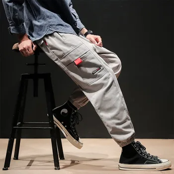 Male Oversize M-5XL Gray Joggers Pants 2019 Fashion Mens Big Pockets Ankel Cargo Pants Streetwear Men Overalls Black Sweatpants
Male Oversize M-5XL Gray Joggers Pants 2019 Fashion Mens Big Pockets Ankel Cargo Pants Streetwear Men Overalls Black Sweatpants