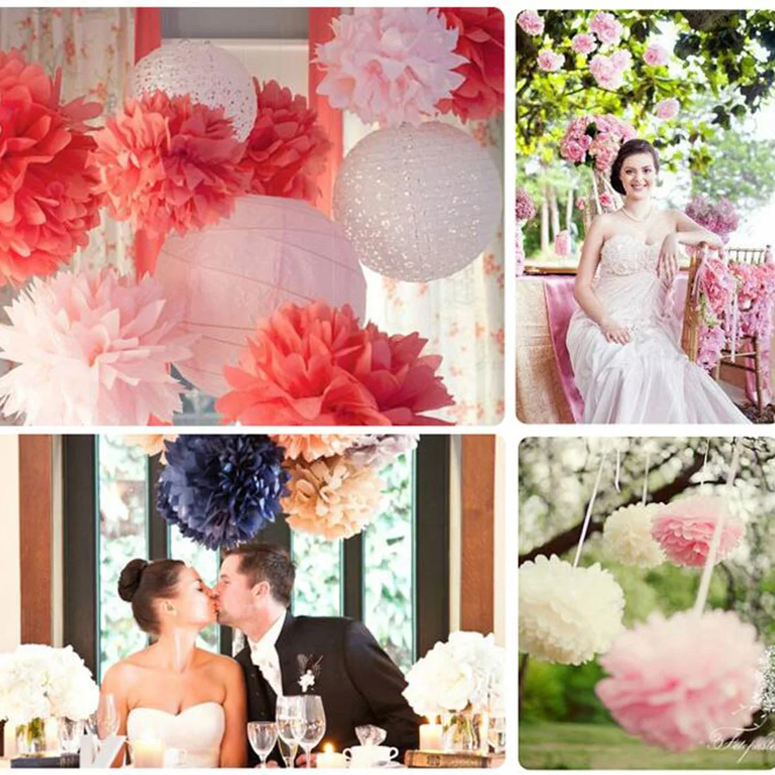 1pcs 10inch (25cm) pompon Tissue Paper Pom Poms Flower Kissing Balls Home Decoration Festive Party Supplies Wedding Favors
1pcs 10inch (25cm) pompon Tissue Paper Pom Poms Flower Kissing Balls Home Decoration Festive Party Supplies Wedding Favors