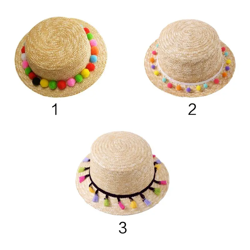 Womens Summer Korean Style Straw Sun Visor Hat Boho Sweet Rainbow Colorful Pompom Ball Braided Fringed Tassels Wide Brim Beach C
Womens Summer Korean Style Straw Sun Visor Hat Boho Sweet Rainbow Colorful Pompom Ball Braided Fringed Tassels Wide Brim Beach C