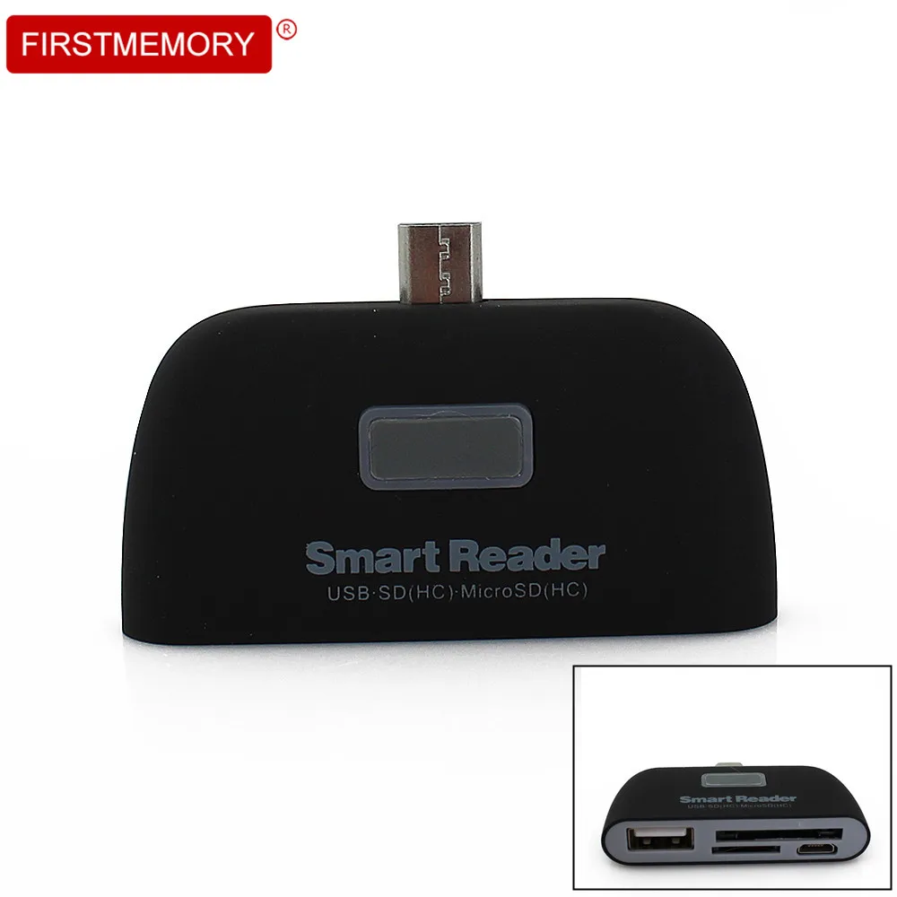 4 In 1 OTG USB 2.0 Smart SD TF Card Reader with Micro USB Charging Adapter Multi Ports Splitter HUB for Android Smartphone
4 In 1 OTG USB 2.0 Smart SD TF Card Reader with Micro USB Charging Adapter Multi Ports Splitter HUB for Android Smartphone