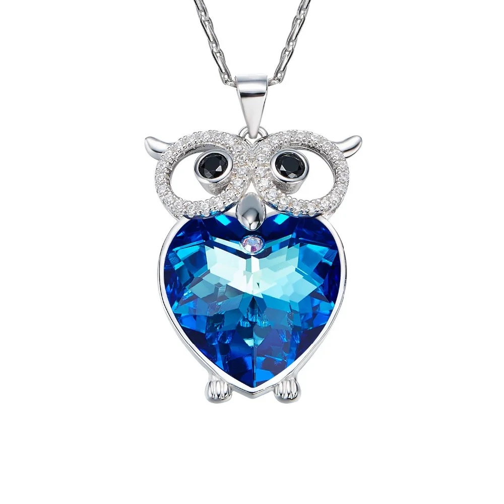 

Panda100 S925 Sterling Silver Crystals from Swarovski Necklaces For Women Gifts Initial Necklace For Mom Mother Girls