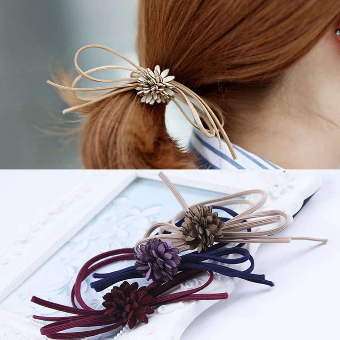 Fashion Stylish Bow Flower Hair Ropes Hair Ties For Women Cute Designers Pony Tail Holders Elastic Hair Acceessories
Fashion Stylish Bow Flower Hair Ropes Hair Ties For Women Cute Designers Pony Tail Holders Elastic Hair Acceessories