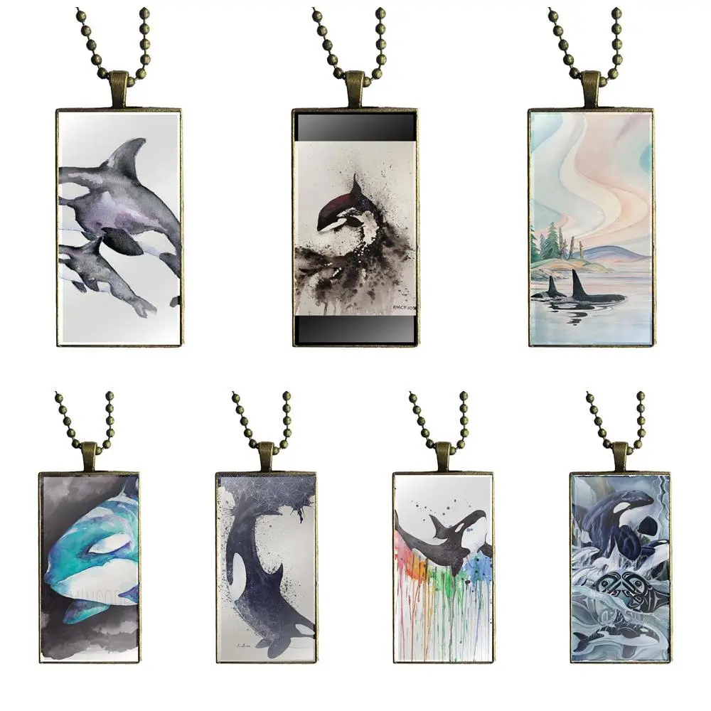 For Girls Wholesale Fashion Necklace Handmade Rectangle Shape Choker Necklace Jewelry Multi Designs Killer Whale Orca Watercolor
For Girls Wholesale Fashion Necklace Handmade Rectangle Shape Choker Necklace Jewelry Multi Designs Killer Whale Orca Watercolor