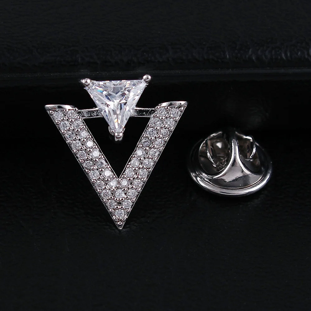New Rhinestone Triangle Brooch Pins Zircon Small Collar Pin for Women and Men Fashion Shirt Dress Collar Lapel Accessories Gifts
New Rhinestone Triangle Brooch Pins Zircon Small Collar Pin for Women and Men Fashion Shirt Dress Collar Lapel Accessories Gifts