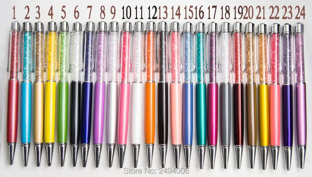55pcs 1lot Crystal pen Ballpoint Pen