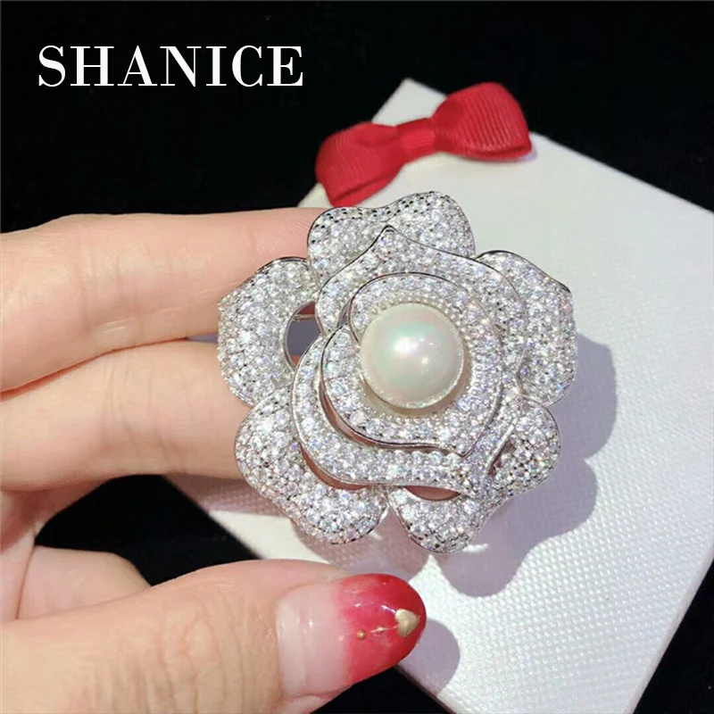 SHANICE 5A Full CZ Crystal Cubic Zirconia Silver Tone Flower Brooch Broach Pin High Quality Women Jewelry Dress Accessorie
SHANICE 5A Full CZ Crystal Cubic Zirconia Silver Tone Flower Brooch Broach Pin High Quality Women Jewelry Dress Accessorie