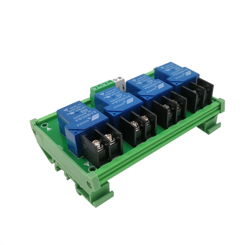 4 Channel 1 SPST-NO SLA-05VDC-SL-A(T90) 5VDC Coil Voltage DIN Rail Mount Interface Relay Module
4 Channel 1 SPST-NO SLA-05VDC-SL-A(T90) 5VDC Coil Voltage DIN Rail Mount Interface Relay Module