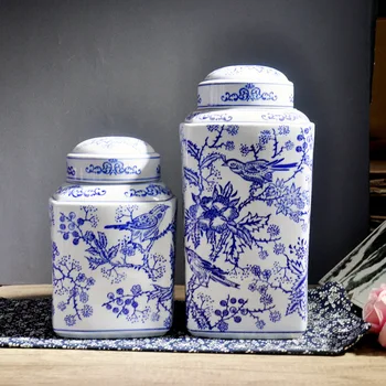 Jingdezhen pottery jar blue and white porcelain soft furnishing home decoration living room model room ornaments flowers a
Jingdezhen pottery jar blue and white porcelain soft furnishing home decoration living room model room ornaments flowers a