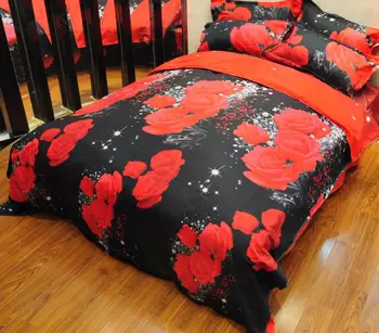 3pcs 4pcs Roses Printed Polyester Thin Duvet Set Duvet Cover Quilt Cover With Pillow cases Without Filler Bed Textile
3pcs 4pcs Roses Printed Polyester Thin Duvet Set Duvet Cover Quilt Cover With Pillow cases Without Filler Bed Textile
